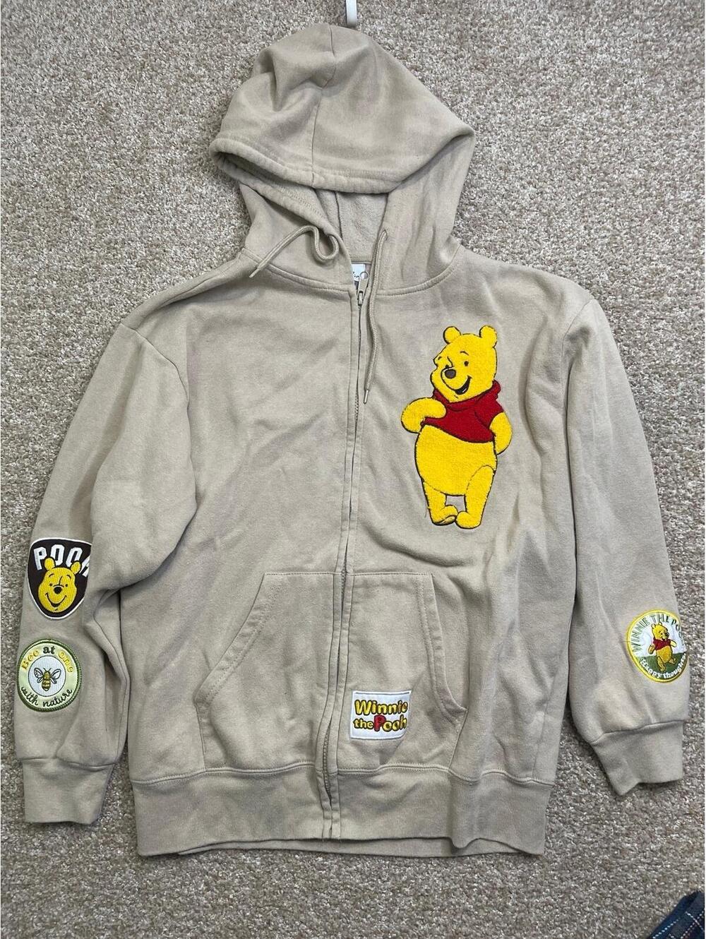 Disney Unisex Size S Winnie the Pooh Full Zip Jacket Embroidered